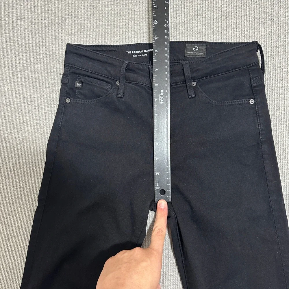 AG Adriano Goldschmied The‎ Farrah Skinny High Rise Jeans Black Women's Size 24R